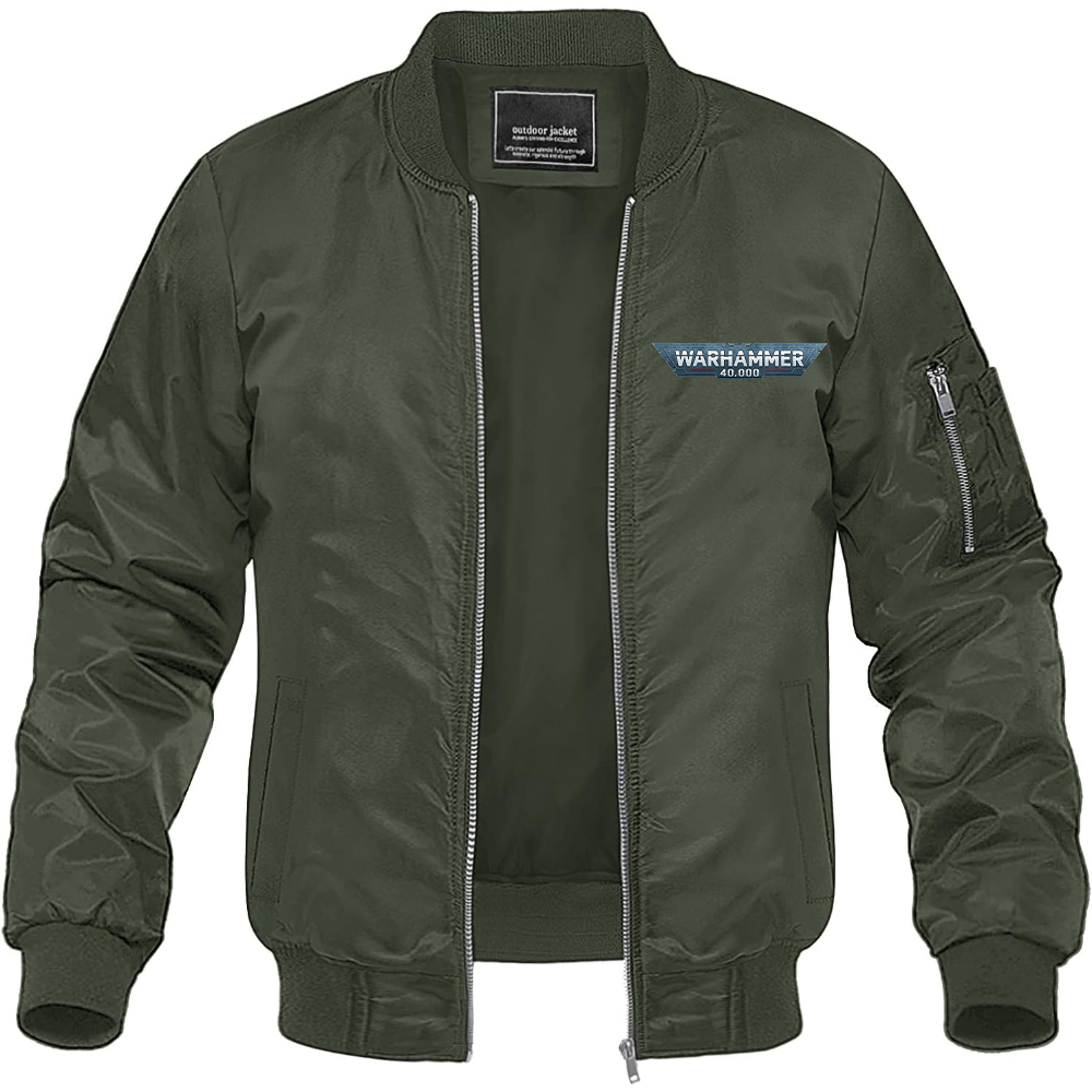 Men's Warhammer 40,000 Game Lightweight Bomber Jacket Windbreaker Softshell Varsity Jacket Coat