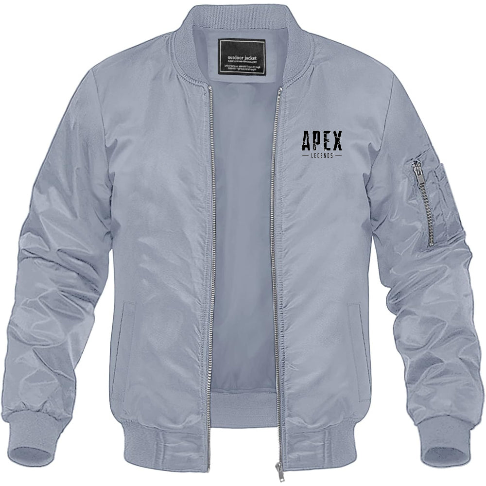 Men's Apex Legends Game Lightweight Bomber Jacket Windbreaker Softshell Varsity Jacket Coat