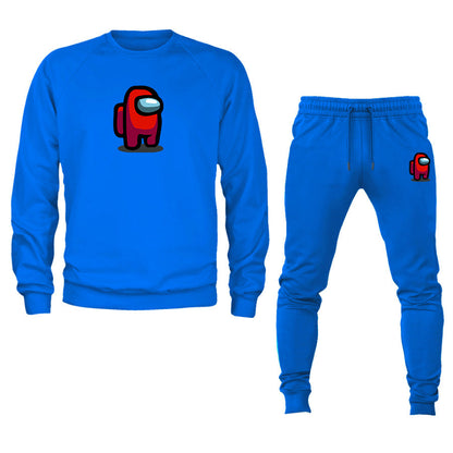 Men's Among US Game Logo Crewneck Sweatshirt Joggers Suit