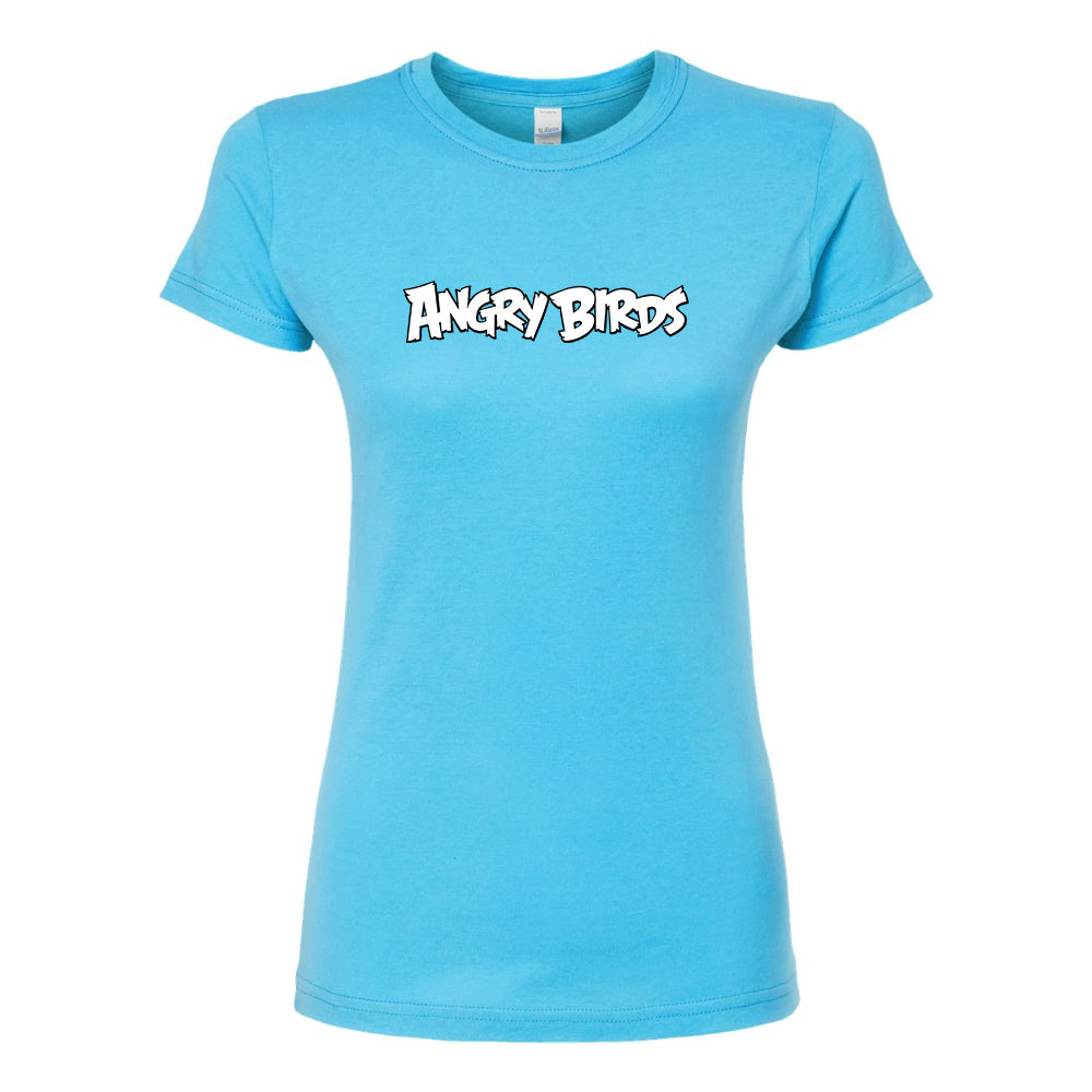 Women's Angry Birds Game Round Neck T-Shirt