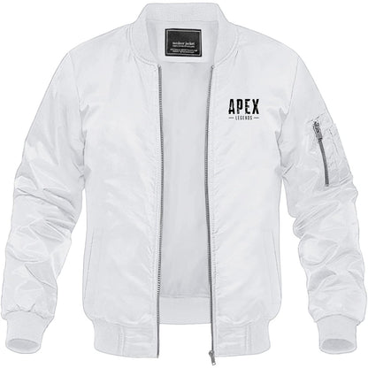 Men's Apex Legends Game Lightweight Bomber Jacket Windbreaker Softshell Varsity Jacket Coat