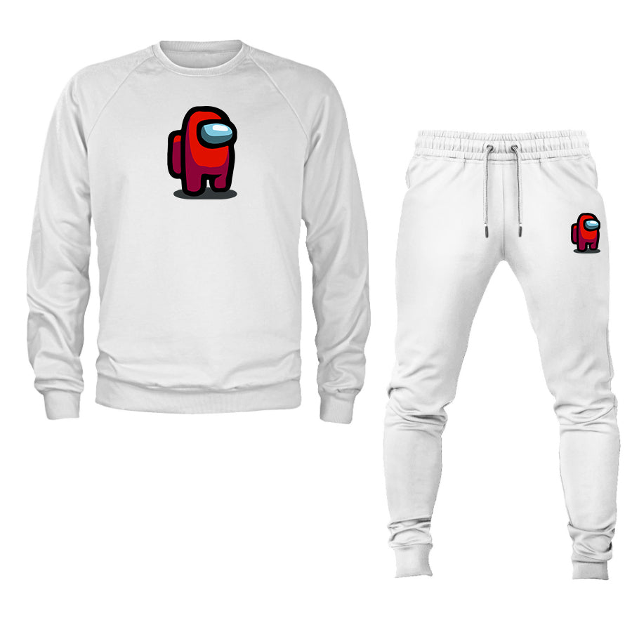 Men's Among US Game Logo Crewneck Sweatshirt Joggers Suit