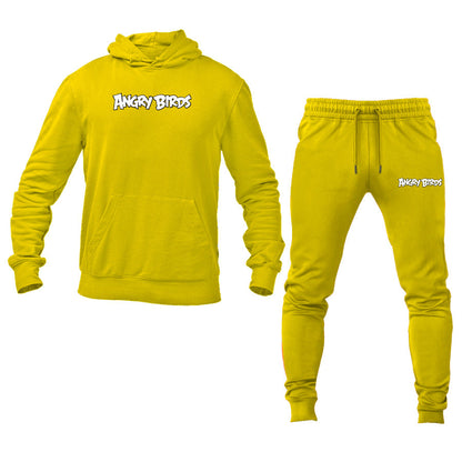 Men's Angry Birds Game Logo Hoodie Joggers Set