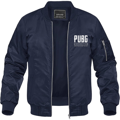 Men's PUBG Multiplayer Shooting Game Lightweight Bomber Jacket Windbreaker Softshell Varsity Jacket Coat