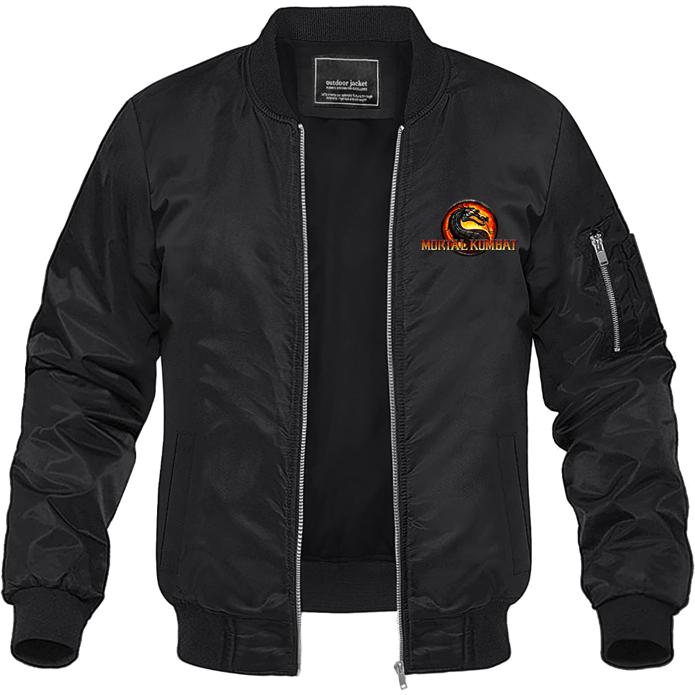 Men's Mortal Kombat Game Lightweight Bomber Jacket Windbreaker Softshell Varsity Jacket Coat