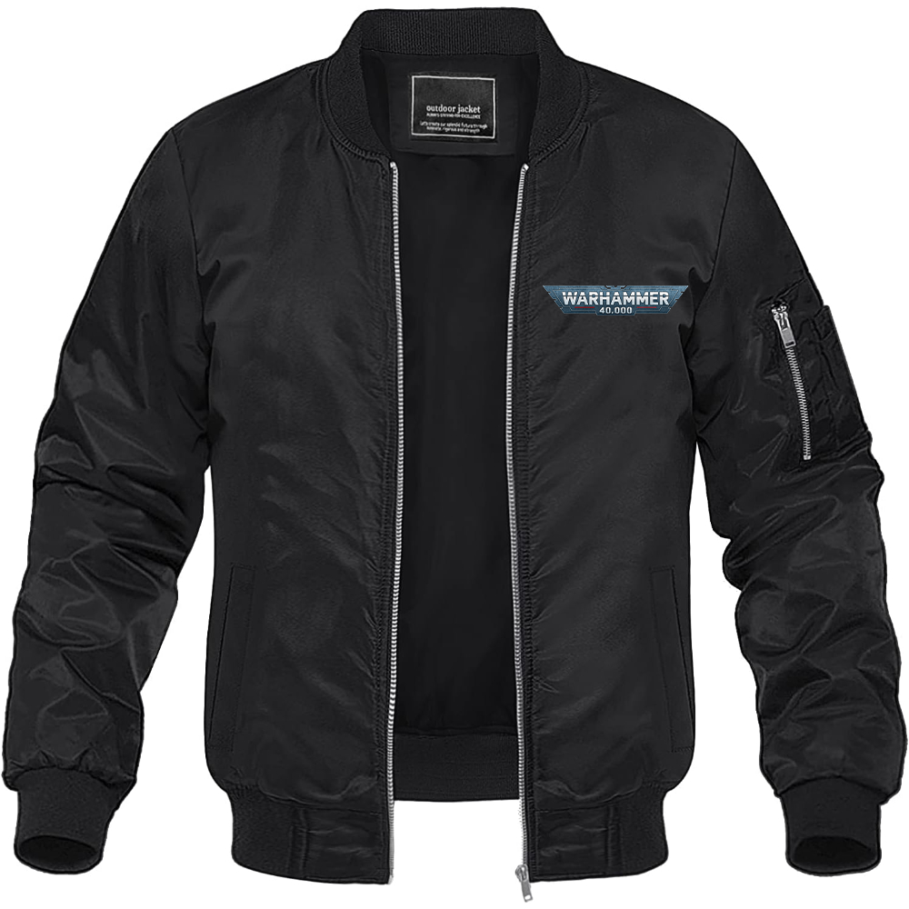 Men's Warhammer 40,000 Game Lightweight Bomber Jacket Windbreaker Softshell Varsity Jacket Coat