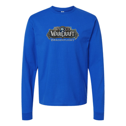 Youth Kids World of Warcraft Dragon Flight Game Long Sleeve T-Shirt