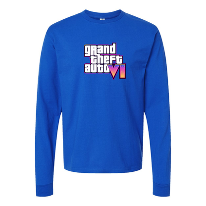 Youth Kids GTA 6 Grand Theft Auto VI Long Sleeve T-Shirt Game