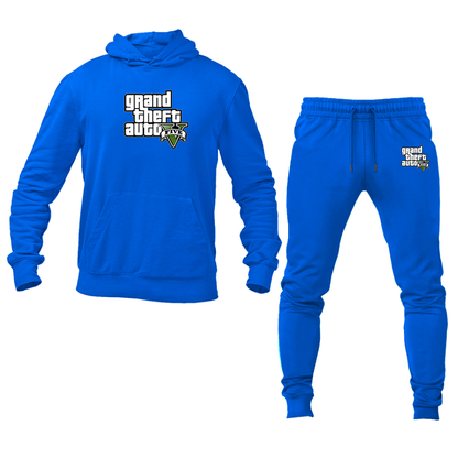 Men's GTA 5 Grand Theft Auto V Hoodie Joggers Set Game