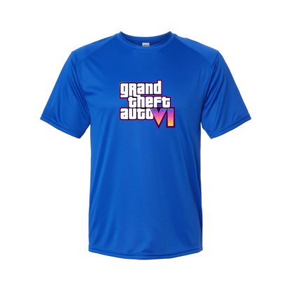 Youth Kids GTA 6 Grand Theft Auto VI Performance T-Shirt Game