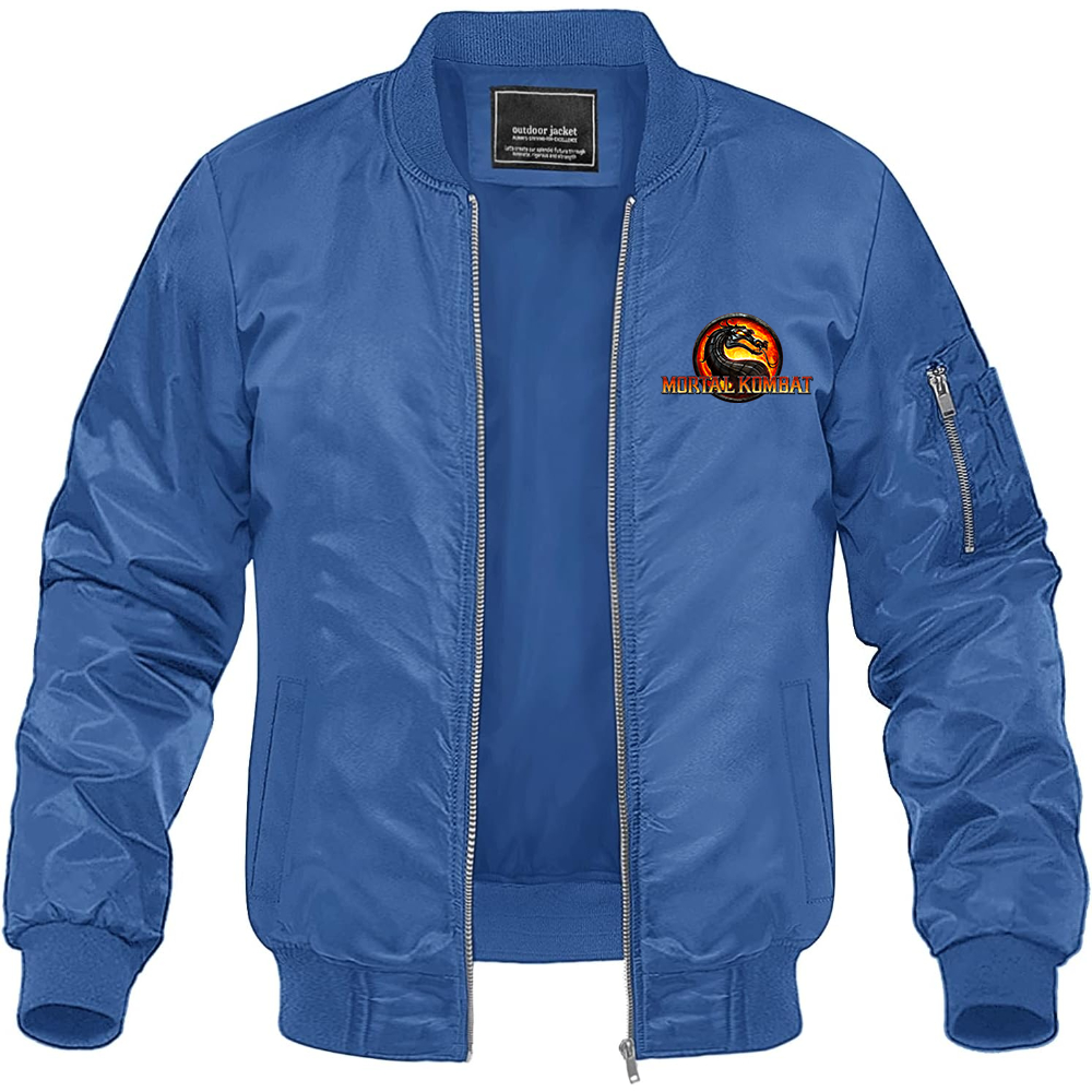 Men's Mortal Kombat Game Lightweight Bomber Jacket Windbreaker Softshell Varsity Jacket Coat