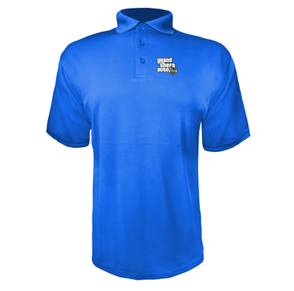 Men's GTA 5 Grand Theft Auto V Polyester Polo Game