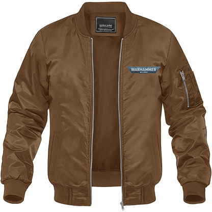 Men's Warhammer 40,000 Game Lightweight Bomber Jacket Windbreaker Softshell Varsity Jacket Coat