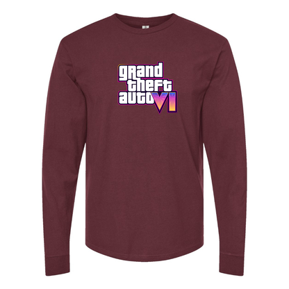 Youth Kids GTA 6 Grand Theft Auto VI Long Sleeve T-Shirt Game