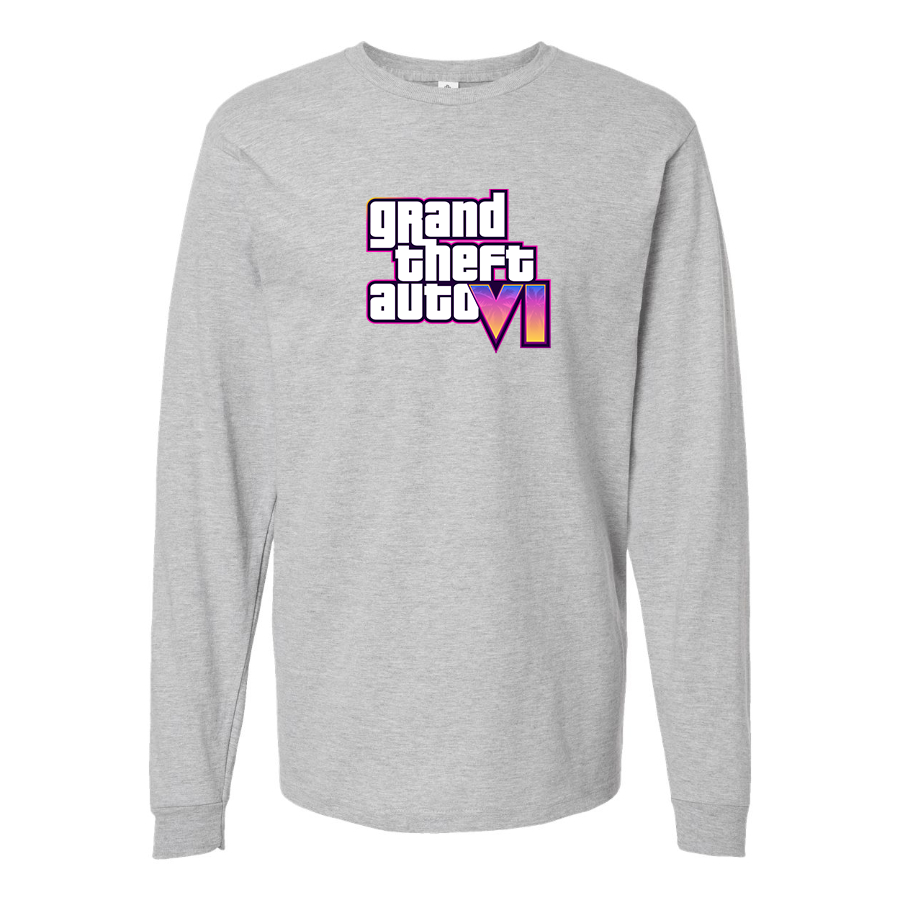 Men's GTA 6 Grand Theft Auto VI Long Sleeve T-Shirt Game