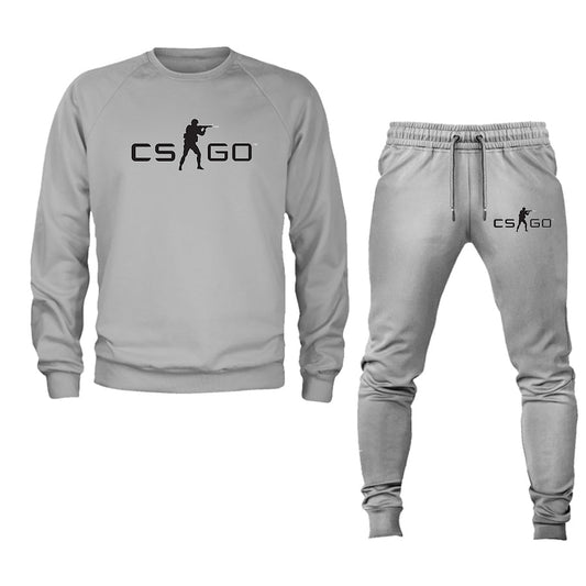 Men's Counter Strike GO Game Crewneck Sweatshirt Joggers Suit