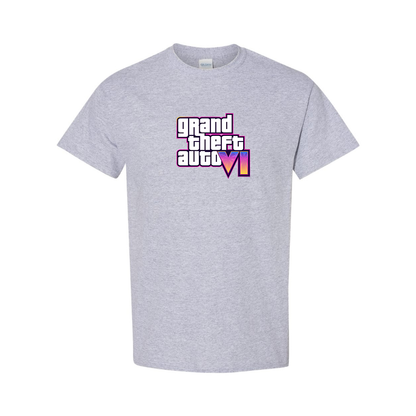 Youth Kids GTA 6 Grand Theft Auto VI Cotton T-Shirt Game