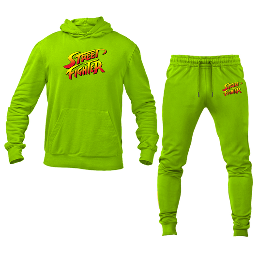 Men's Street Fighter Game Hoodie Joggers Set