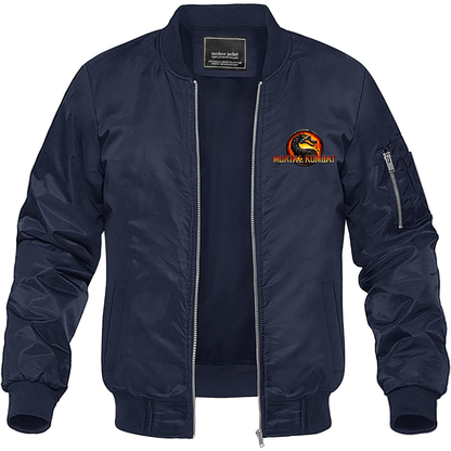 Men's Mortal Kombat Game Lightweight Bomber Jacket Windbreaker Softshell Varsity Jacket Coat