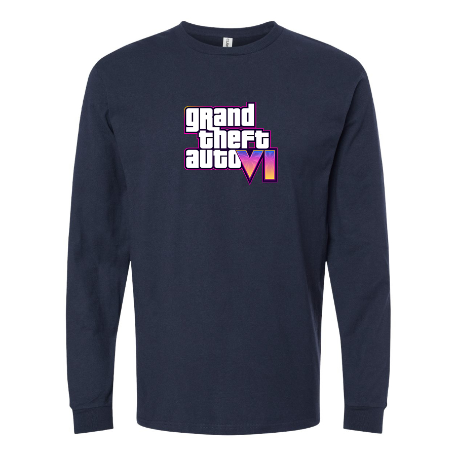 Youth Kids GTA 6 Grand Theft Auto VI Long Sleeve T-Shirt Game