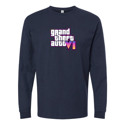 Youth Kids GTA 6 Grand Theft Auto VI Long Sleeve T-Shirt Game