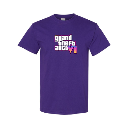 Youth Kids GTA 6 Grand Theft Auto VI Cotton T-Shirt Game