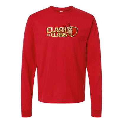 Youth Kids Clash of Clans Game Long Sleeve T-Shirt