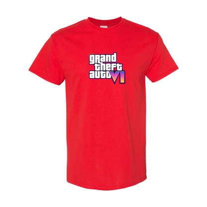 Youth Kids GTA 6 Grand Theft Auto VI Cotton T-Shirt Game