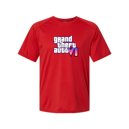 Youth Kids GTA 6 Grand Theft Auto VI Performance T-Shirt Game