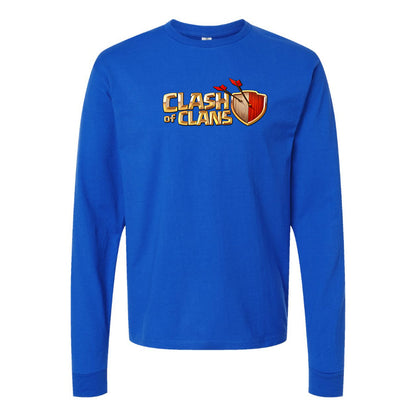 Youth Kids Clash of Clans Game Long Sleeve T-Shirt