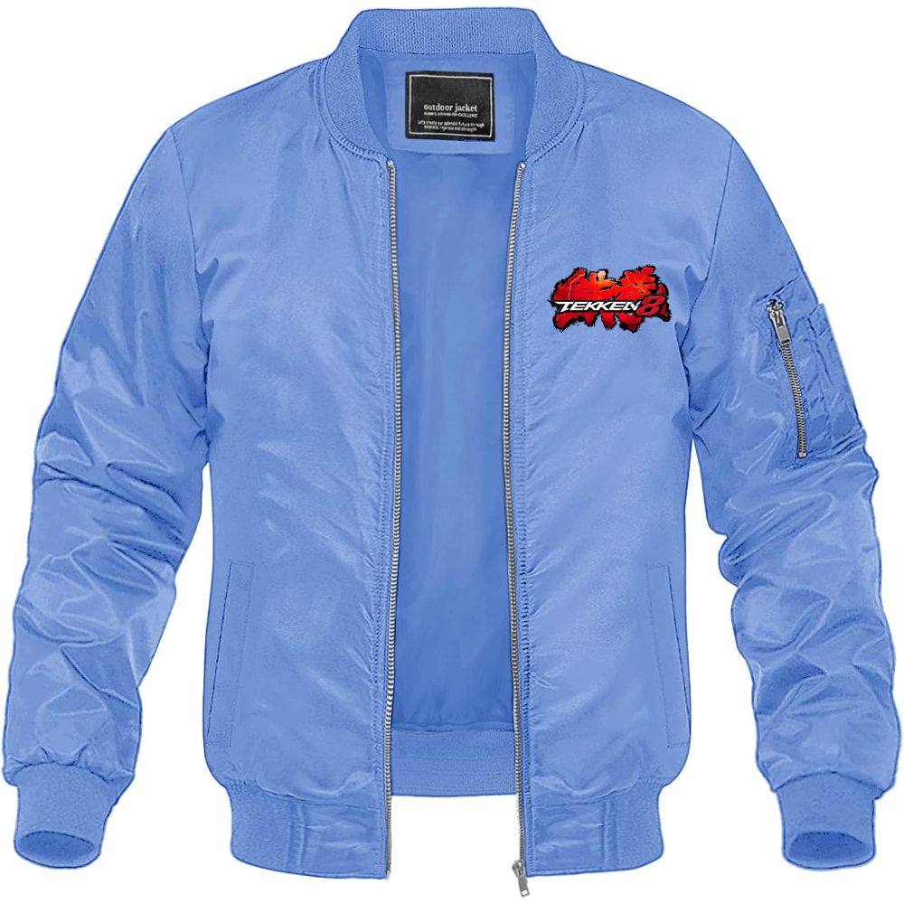 Men's Tekken 8 Game PS5 Lightweight Bomber Jacket Windbreaker Softshell Varsity Jacket Coat