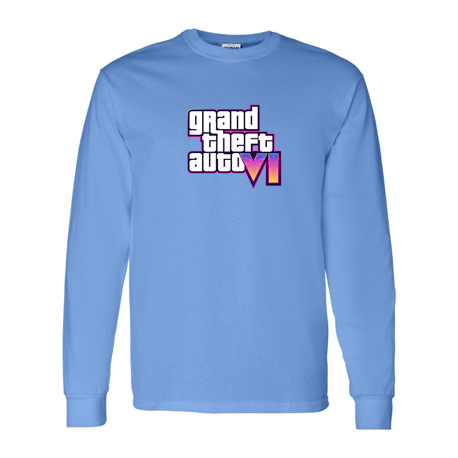 Youth Kids GTA 6 Grand Theft Auto VI Long Sleeve T-Shirt Game