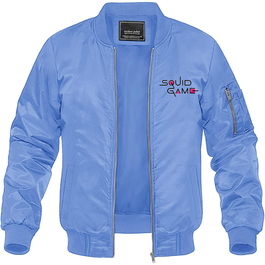 Men's Squid Game Show Lightweight Bomber Jacket Windbreaker Softshell Varsity Jacket Coat