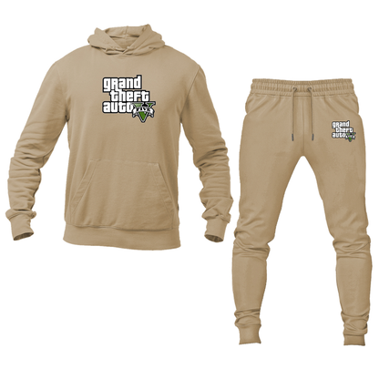 Men's GTA 5 Grand Theft Auto V Hoodie Joggers Set Game