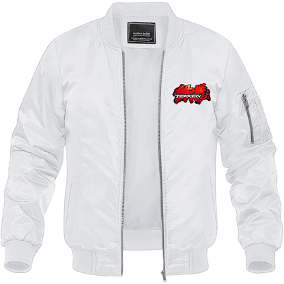 Men's Tekken 8 Game PS5 Lightweight Bomber Jacket Windbreaker Softshell Varsity Jacket Coat