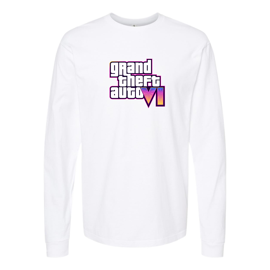 Youth Kids GTA 6 Grand Theft Auto VI Long Sleeve T-Shirt Game