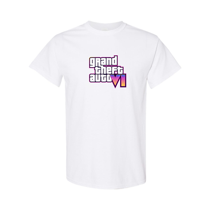 Youth Kids GTA 6 Grand Theft Auto VI Cotton T-Shirt Game