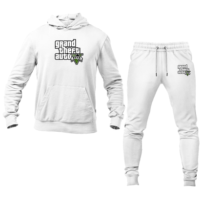 Men's GTA 5 Grand Theft Auto V Hoodie Joggers Set Game