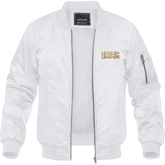 Men's League of Legends Game Lightweight Bomber Jacket Windbreaker Softshell Varsity Jacket Coat