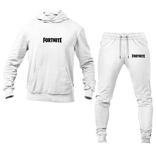 Men's Fortnite Battle Royale Game Logo Hoodie Joggers Set