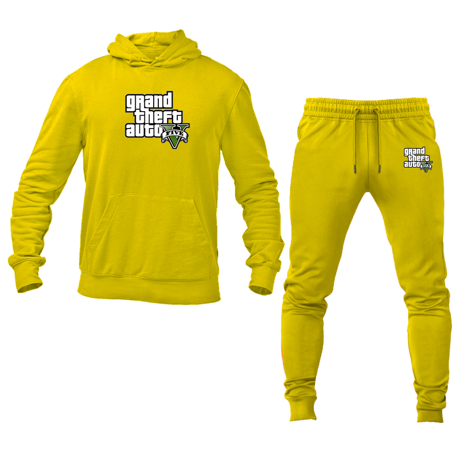 Men's GTA 5 Grand Theft Auto V Hoodie Joggers Set Game